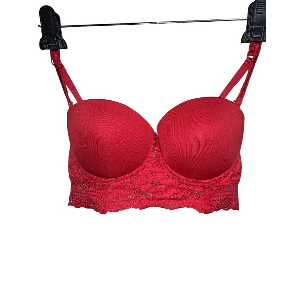 New York Elegance 38B Red Push Up Bra EBS8D422U